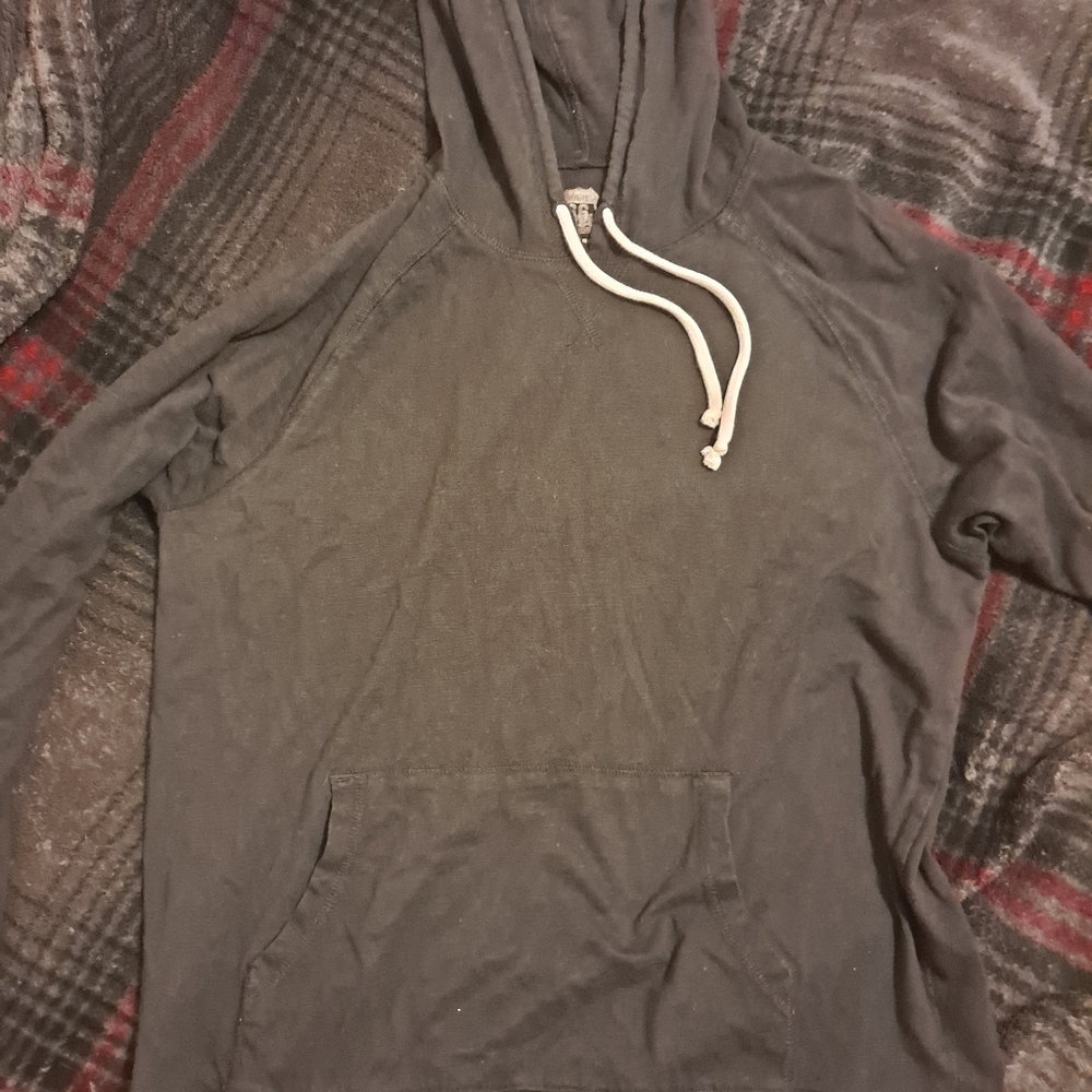 Plain black hoodie